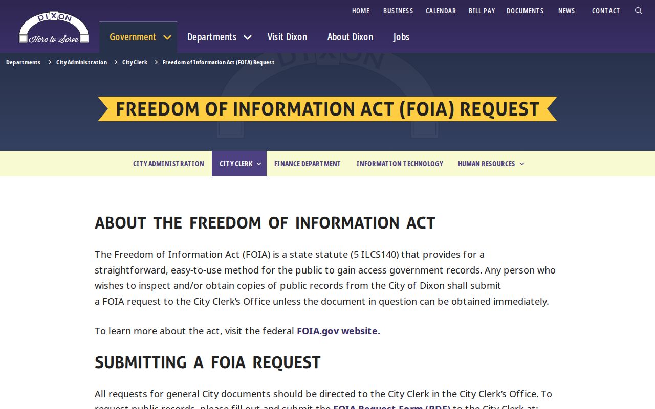 Lee County arrest history Dixon Police FOIA page