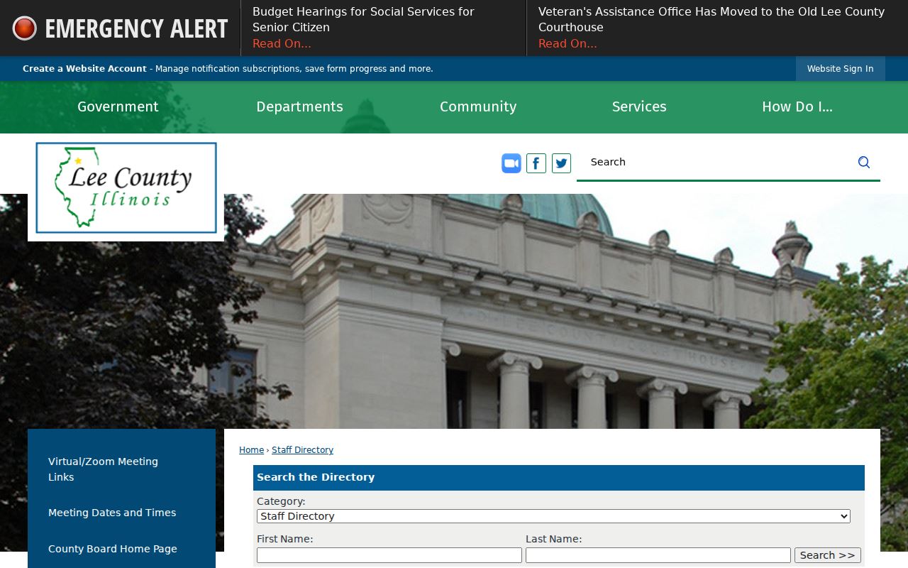 Lee County criminal warrant and justice office directory