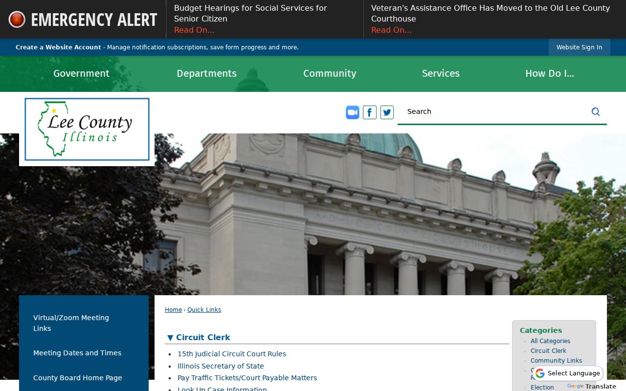 Lee County criminal court record FullCourt lookup route