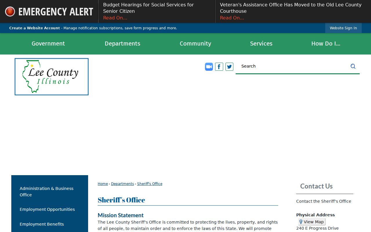 Lee County criminal history Sheriff's Office information